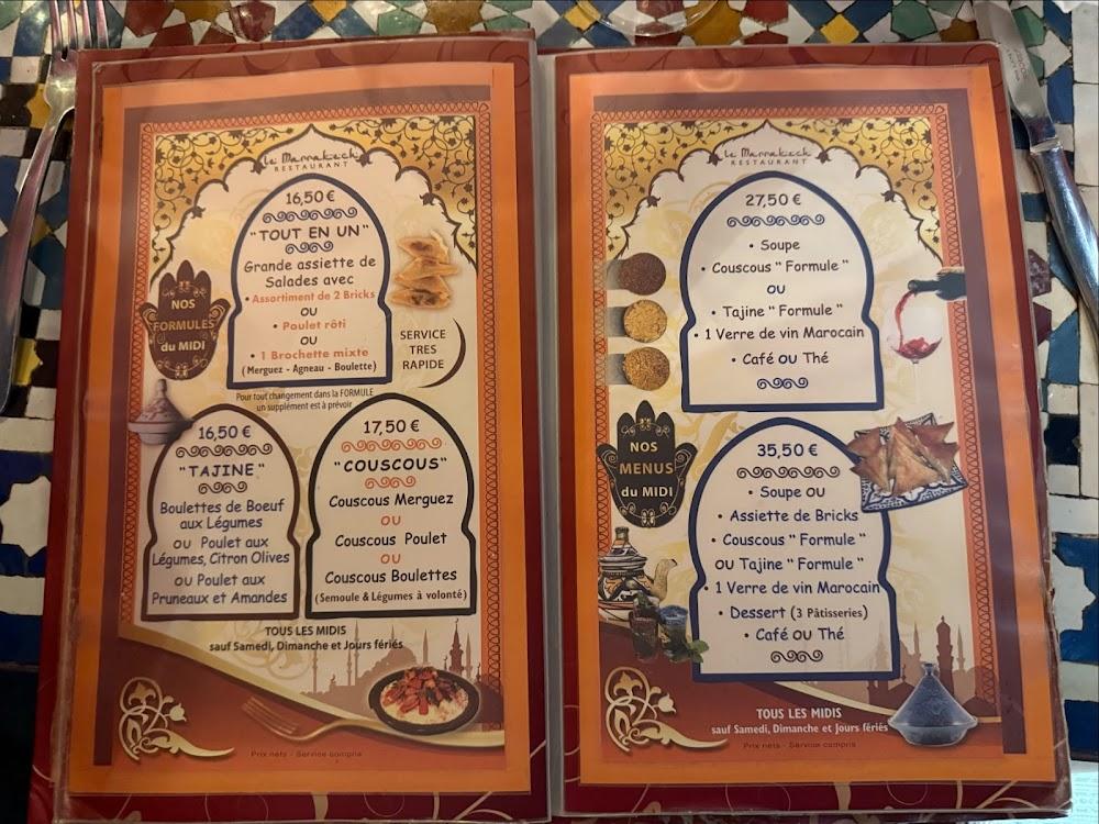 Le Marrakech - Menu Image 2